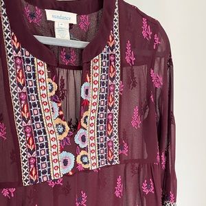 Sundance "World Vision" Purple Embroidered Dress